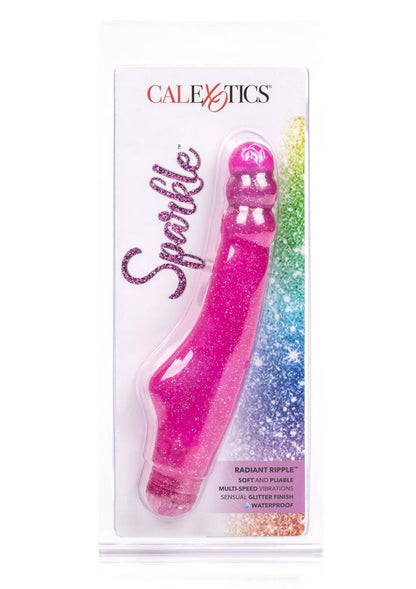 Sparkle Radiant Ripple Vibrator Waterproof - Purple - 7in