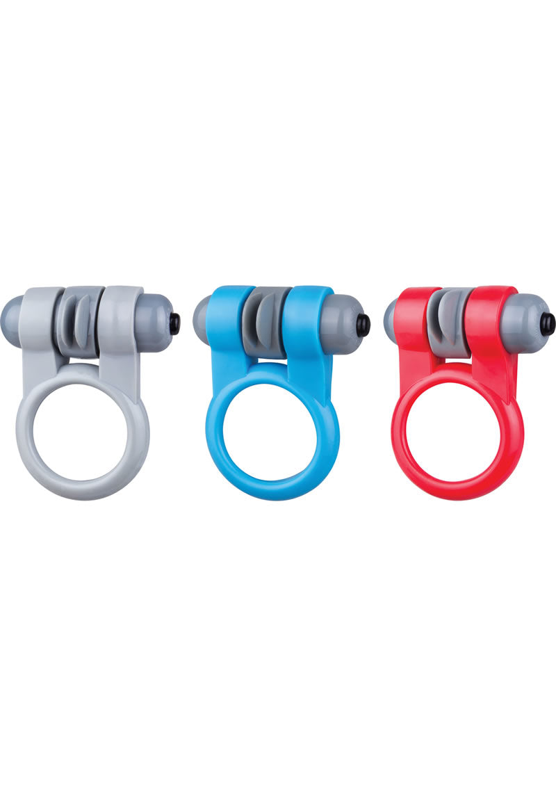 Sport Vibrating Cock Rring Waterproof - Assorted Colors - 6 Each Per Box