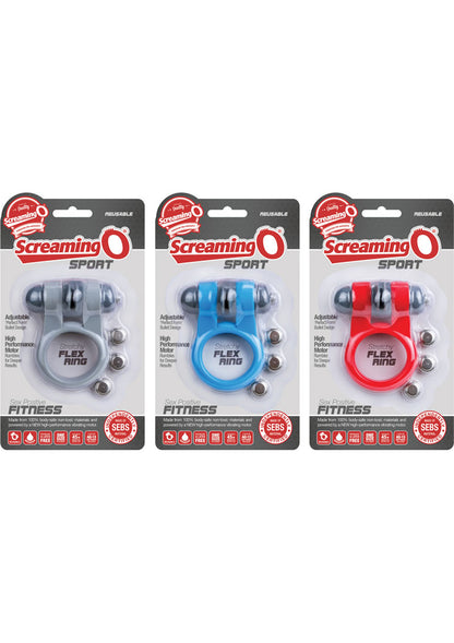 Sport Vibrating Cock Rring Waterproof - Assorted Colors - 6 Each Per Box