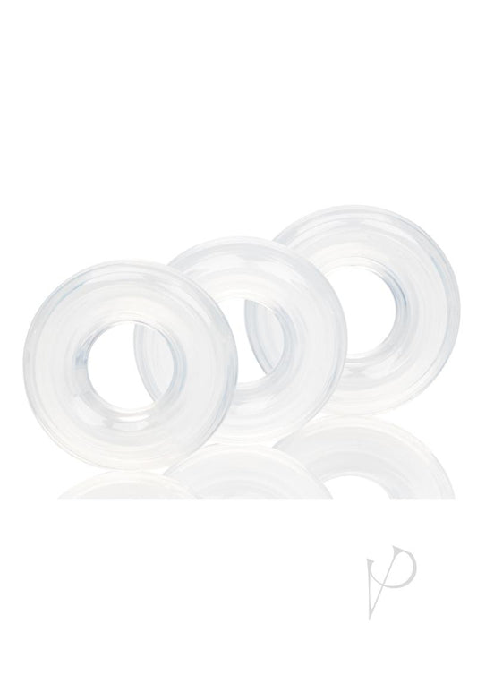 Stacker Rings Silicone Cock Rings - Clear - 3 Piece