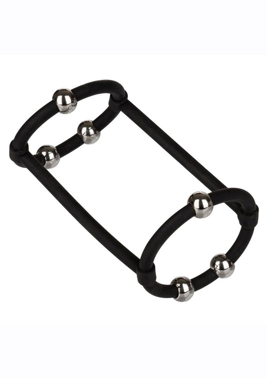 Steel Beaded Silicone Enhancer Cage - Black