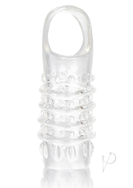 Stimulation Enhancer Textured Penis Sleeve - Clear - 4.25in