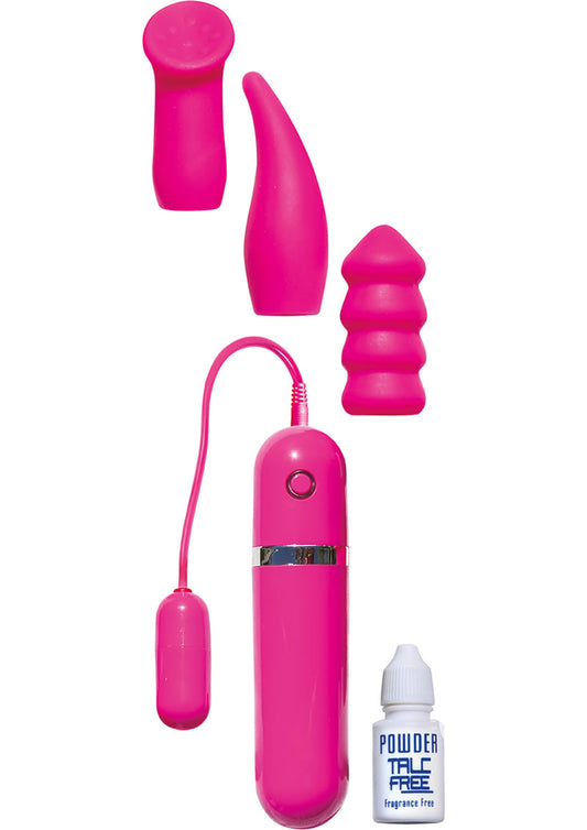 Stimulator Kit Bullet with 3 Silicone Sleeves - Pink