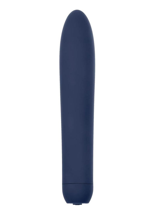 Straight Forward Rechargeable Silicone Vibrator - Blue