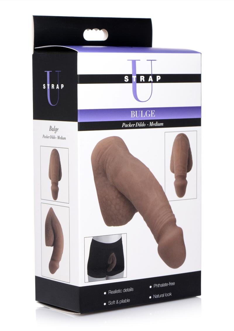 Strap U Bulge Packer Dildo - Caramel