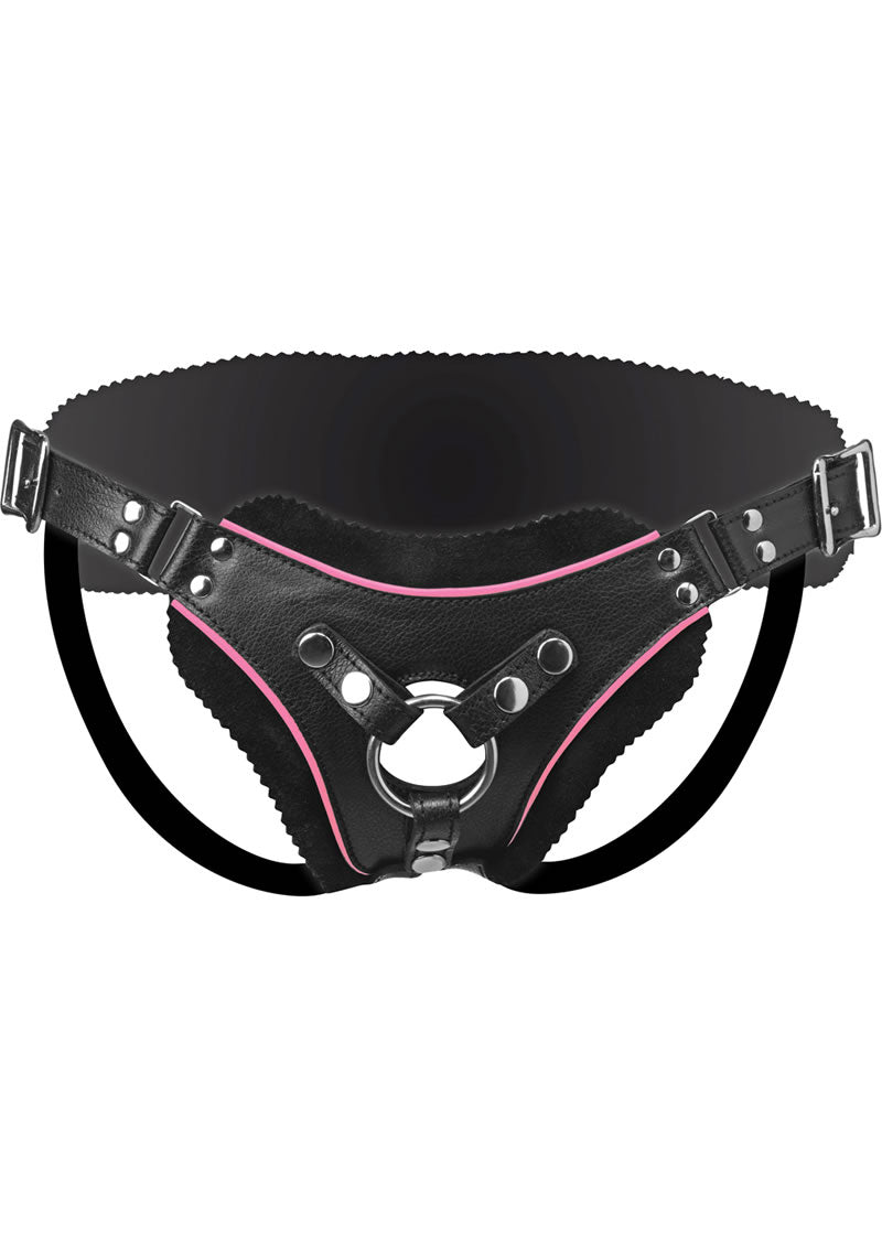 Strap U Flamingo Low Rise Strap-On - Black/Pink