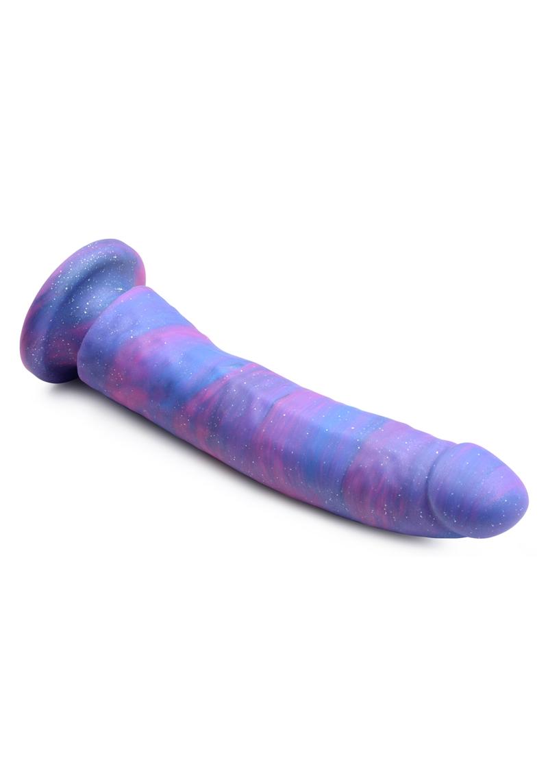 Strap U Magic Stick Glitter Silicone Dildo - Purple - 9.5in