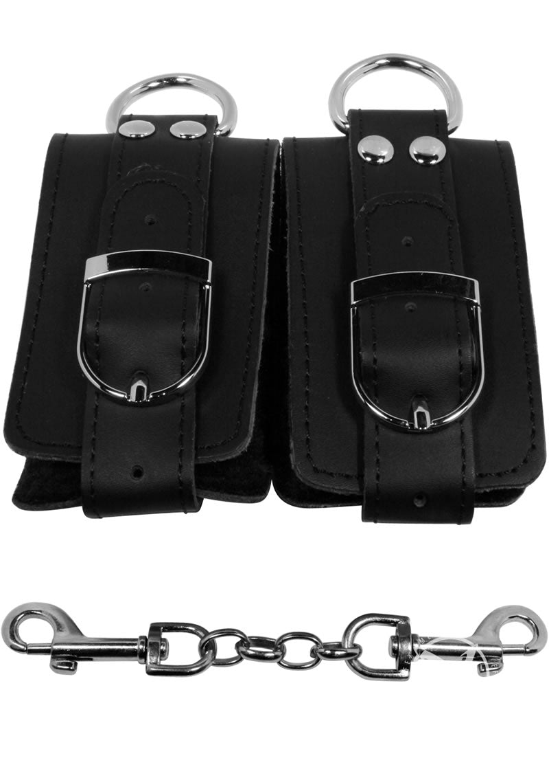 Strapped Plush Restraints - Black