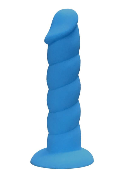 Suga' Daddy Silicone Dildo - Blue - 7in