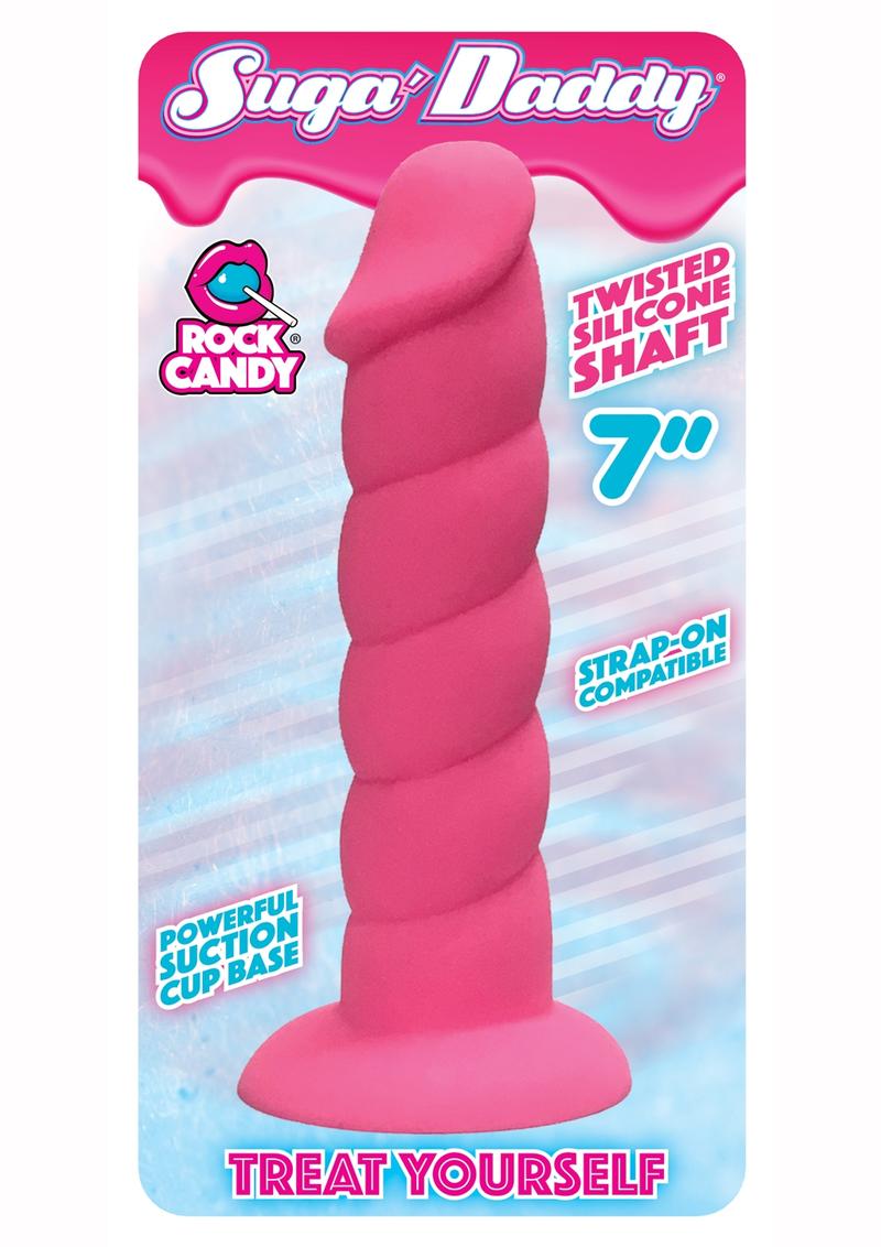 Suga' Daddy Silicone Dildo - Pink - 7in