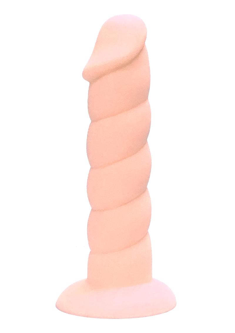 Suga' Daddy Silicone Dildo - Flesh/Vanilla - 8in