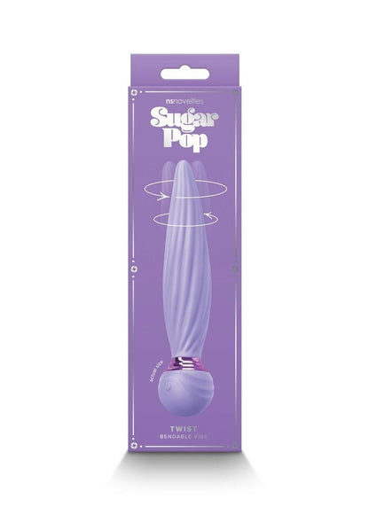 Sugar Pop Twist Rechargeable Silicone Vibrator - Purple