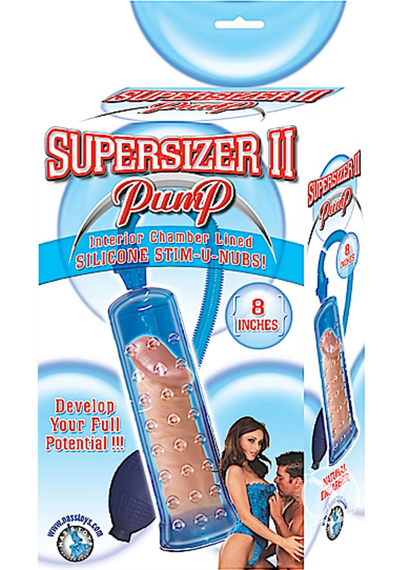 Supersizer II Penis Pump - Blue - 8in