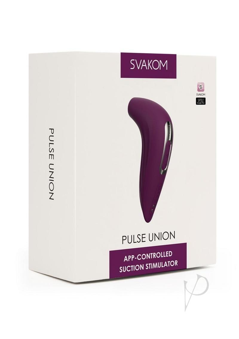 Svakom Pulse Union App Compatible Silicone Vibrator - Purple/Silver/Violet