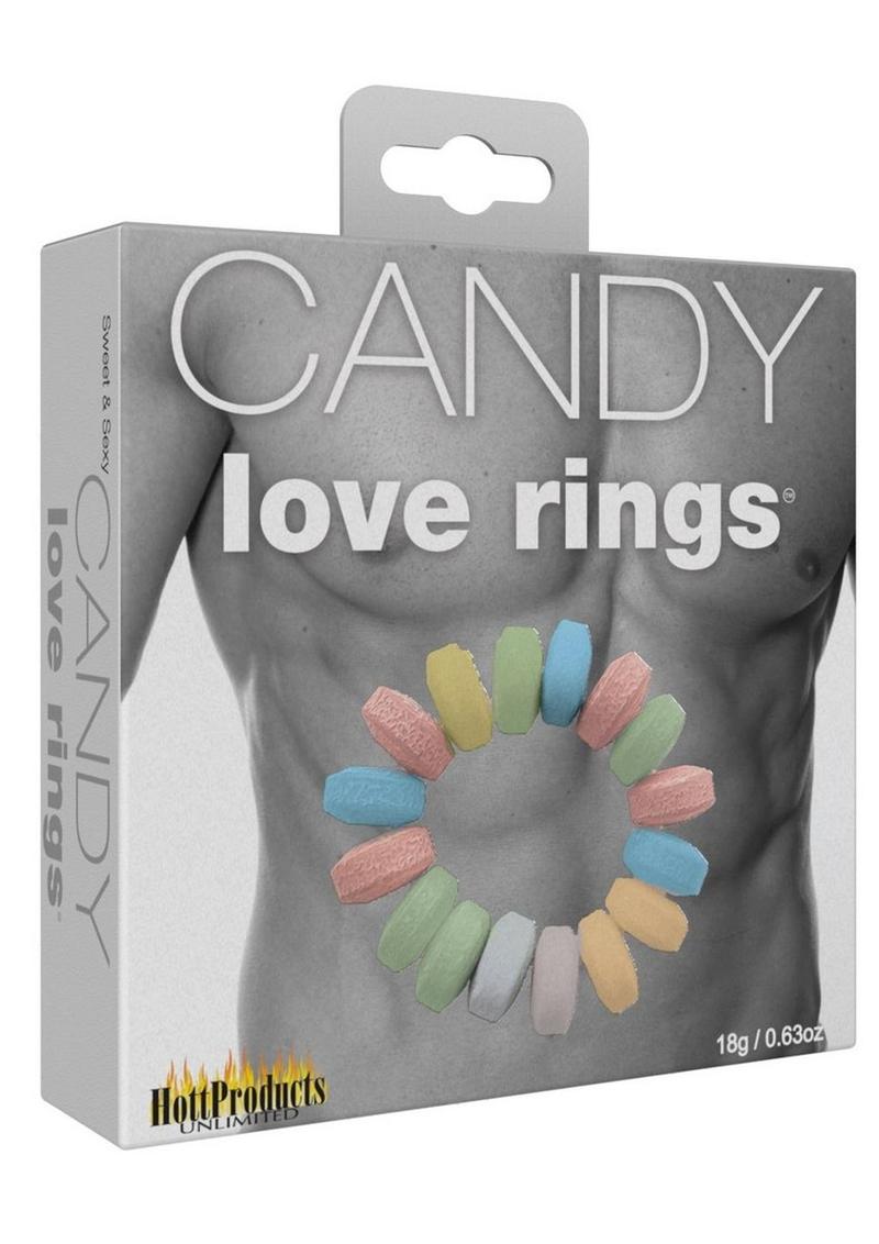 Sweet and Sexy Candy Love Rings - Multicolor - 3 Each Per Pack