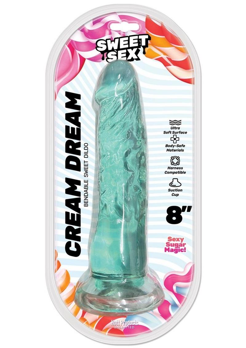 Sweet Sex Cream Dream Silicone Dildo - Aqua/Blue