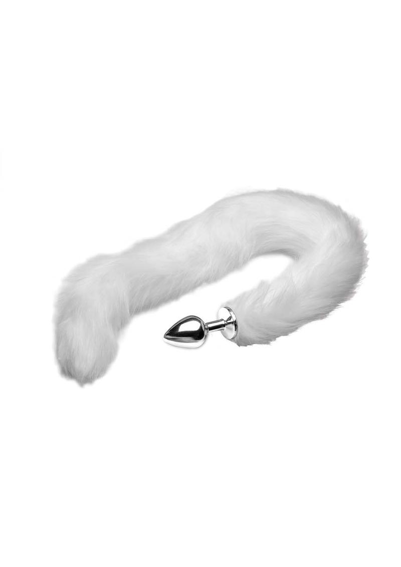 Tailz Extra Long Arctic Mink Tail - White