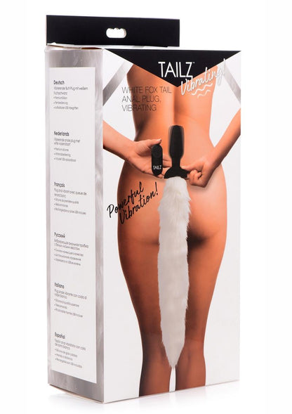 Tailz Vibrating Fox Tail - White