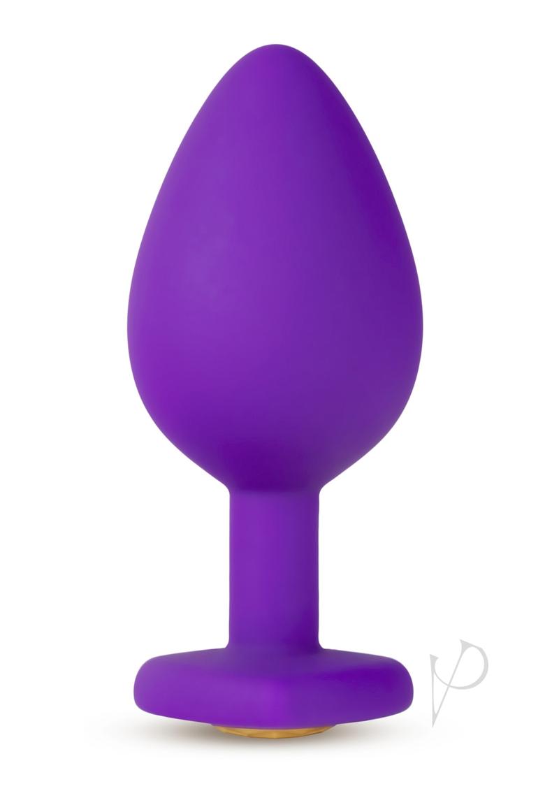 Temptasia Bling Plug Silicone Butt Plug - Purple - Medium