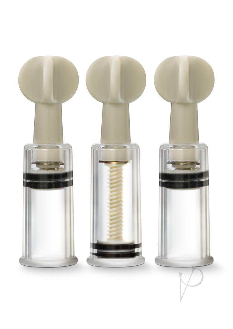 Temptasia Clit and Nipple Twist Suckers - Clear - Set Of 3