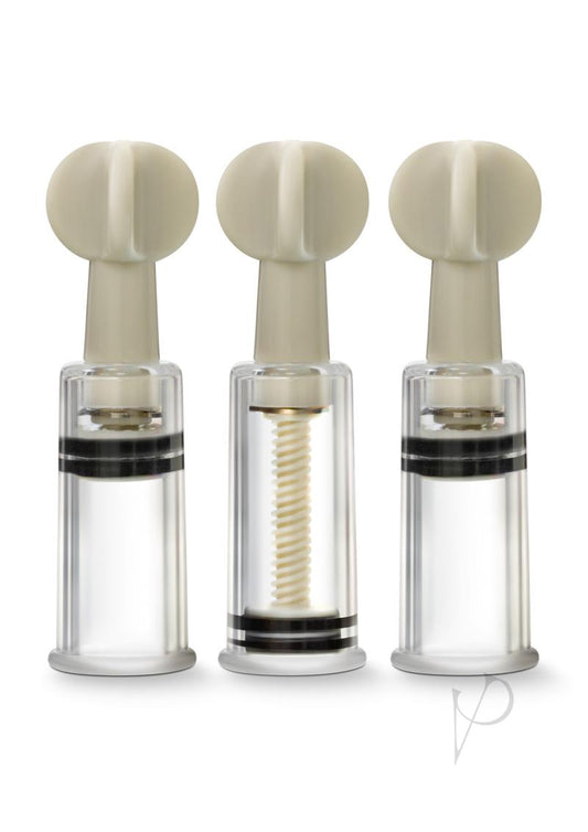 Temptasia Clit and Nipple Twist Suckers - Clear - Set Of 3