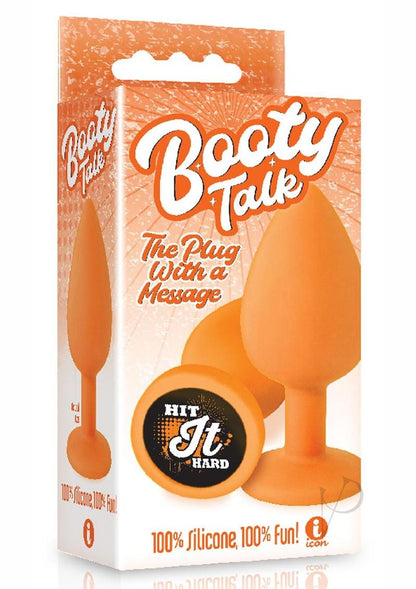 The 9's - Booty Talk Silicone Butt Plug Hit It Hard - Orange