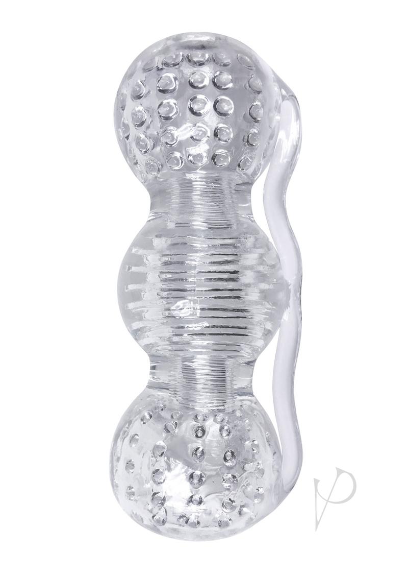The 9's - Clear Stroke Threeway Masturbator - Clear - 5.75in