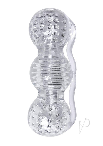 The 9's - Clear Stroke Threeway Masturbator - Clear - 5.75in