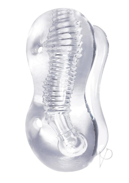 The 9's - Clear Stroke Twister Masturbator - Clear - 5.25in