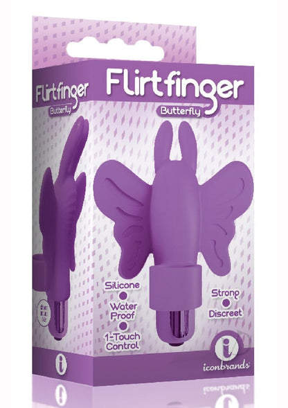 The 9's - Flirt Finger Silicone Butterfly - Pink/Purple