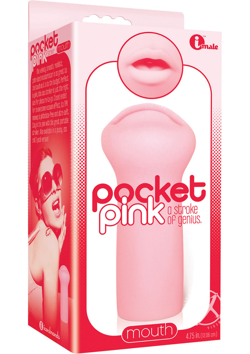 The 9's - Pocket Pink Mini Mouth Masturbator - Pink