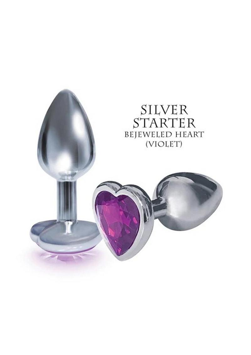 The 9's - The Silver Starter Bejeweled Heart Stainless Steel Plug