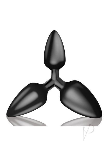 The 9's - Triad 3 Way Smooth Butt Plug - Black