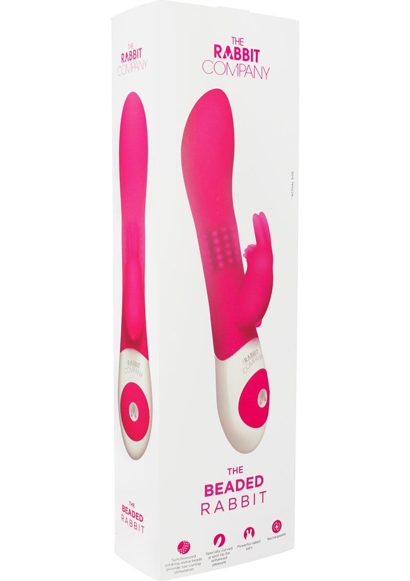 The Beaded Rabbit Rechargeable Silicone G-Spot Vibrator - Pink