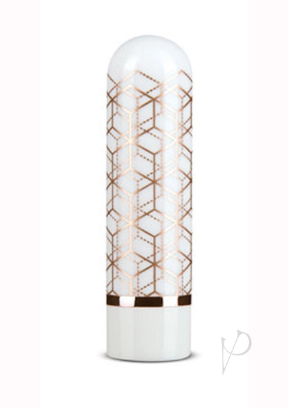 The Collection Glitzy Geo Rechargeable Bullet - Rose Gold