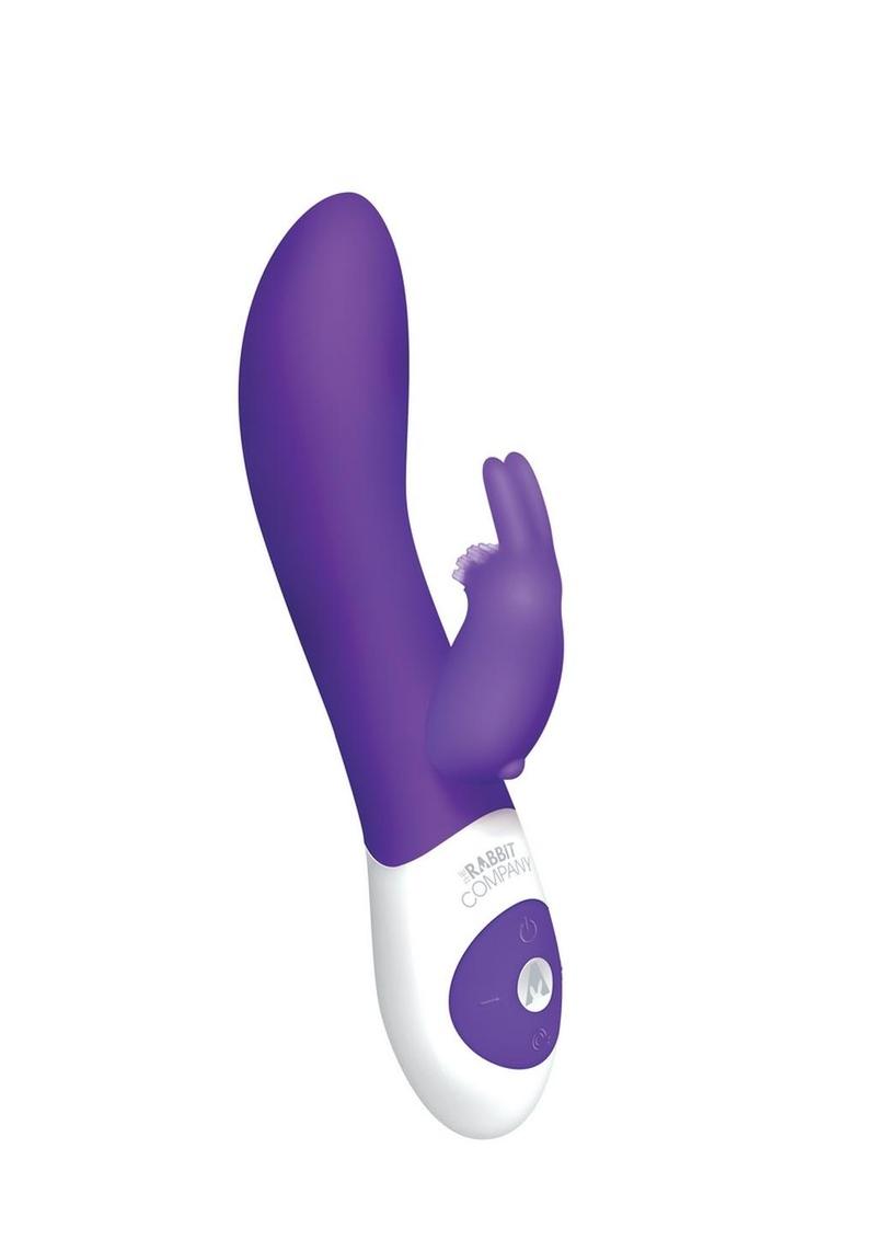 The Come Hither Rabbit Rechargeable Silicone G-Spot Vibrator - Purple