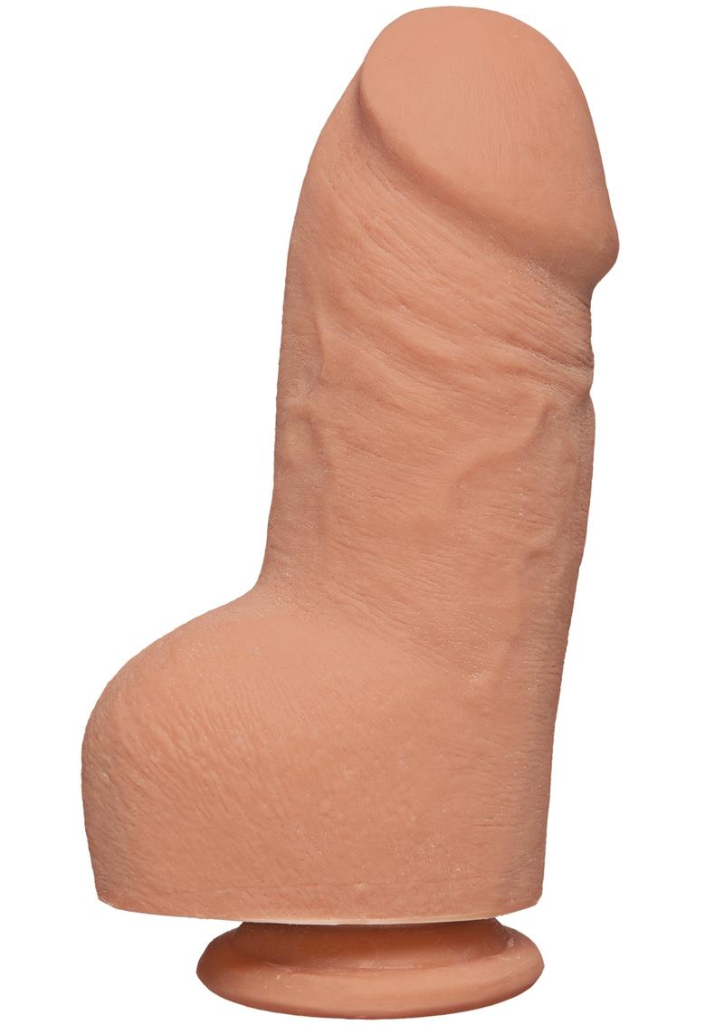 The D Fat D Ultraskyn Dildo with Balls - Vanilla - 8in