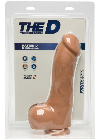 The D Master D Firmskyn Dildo with Balls - Vanilla - 12in