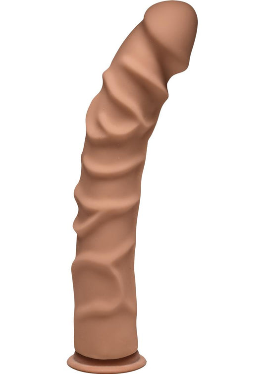 The D Ragin D Ultraskyn Dildo - Brown/Caramel - 10in