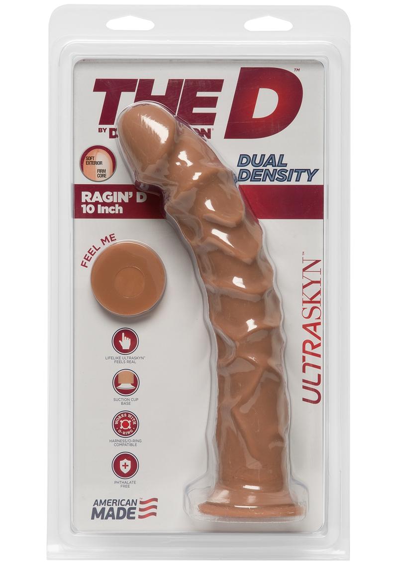 The D Ragin D Ultraskyn Dildo - Brown/Caramel - 10in