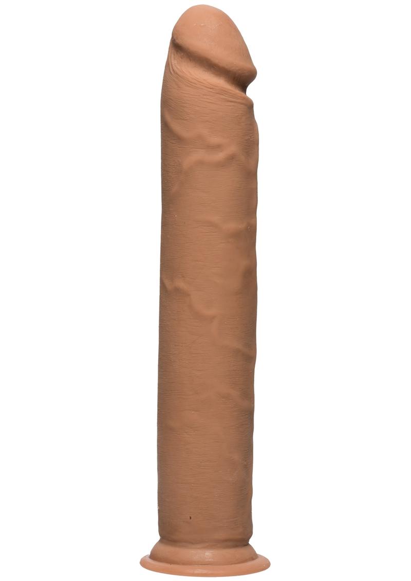 The D Realistic D Ultraskin Dildo - Caramel - 12in