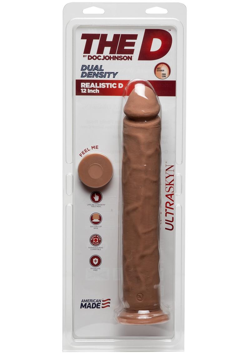 The D Realistic D Ultraskin Dildo - Caramel - 12in
