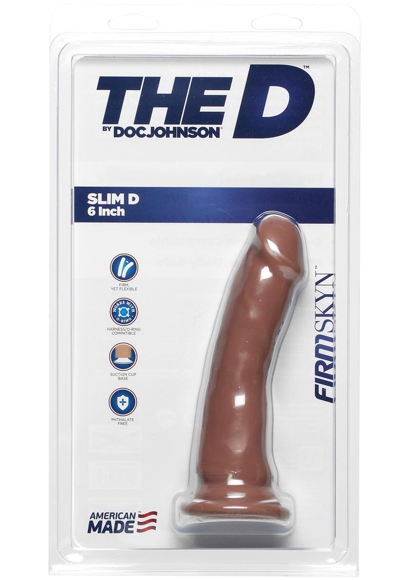 The D Slim D Firmskyn Dildo - Caramel - 6in