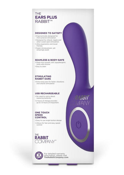 The Ears Plus Rabbit Rechargeable Silicone Stimulator