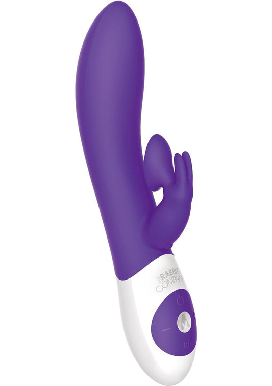 The Kissing Rabbit Rechargeable Silicone Vibrator with Clitoral Suction - Purple