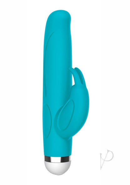 The Mini Rabbit Rechargeable Silicone Vibrator - Blue - Small