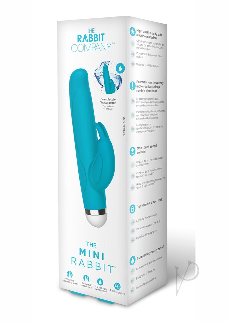 The Mini Rabbit Rechargeable Silicone Vibrator - Blue - Small