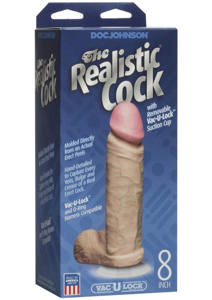 The Realistic Cock Dildo - Vanilla - 8in