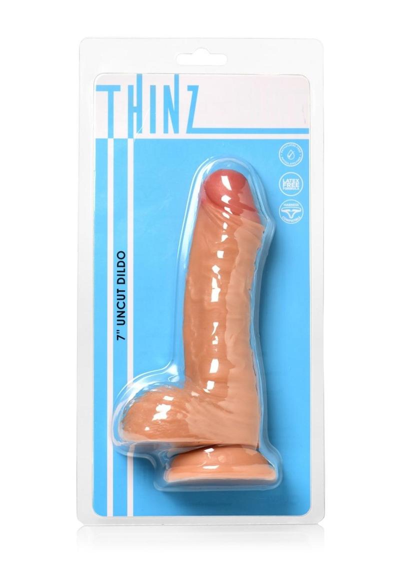 Thinz Dildo with Foreskin - Vanilla - 7in