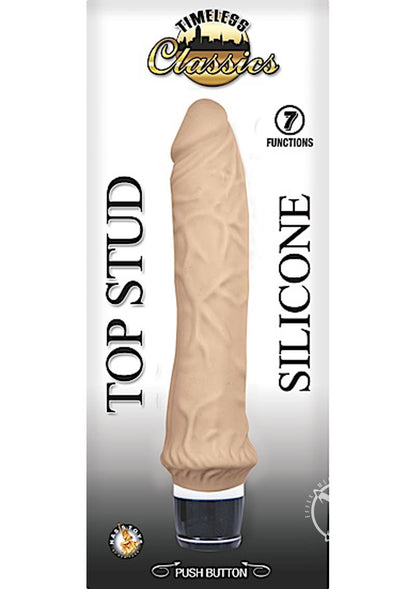 Timeless Classics Top Stud Silicone Vibrator - Vanilla